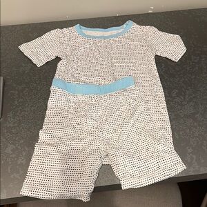 Little Sleepies Polka Dot Short Pajama Set - Blue and White
